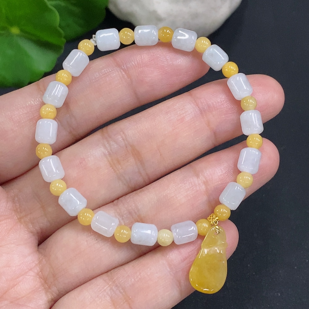 F29316697 Jadeite Beaded Necklace approx. 5mm (18K Gold) Total Weight approx. 8.4g (Color origin undetermined)