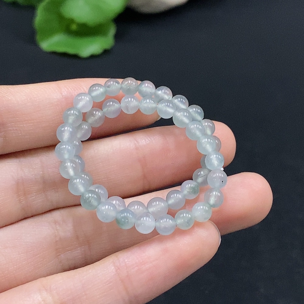 F32786419 JadeiteBeaded Bracelet approx. 4.5mm, total weight approx. 6.42g