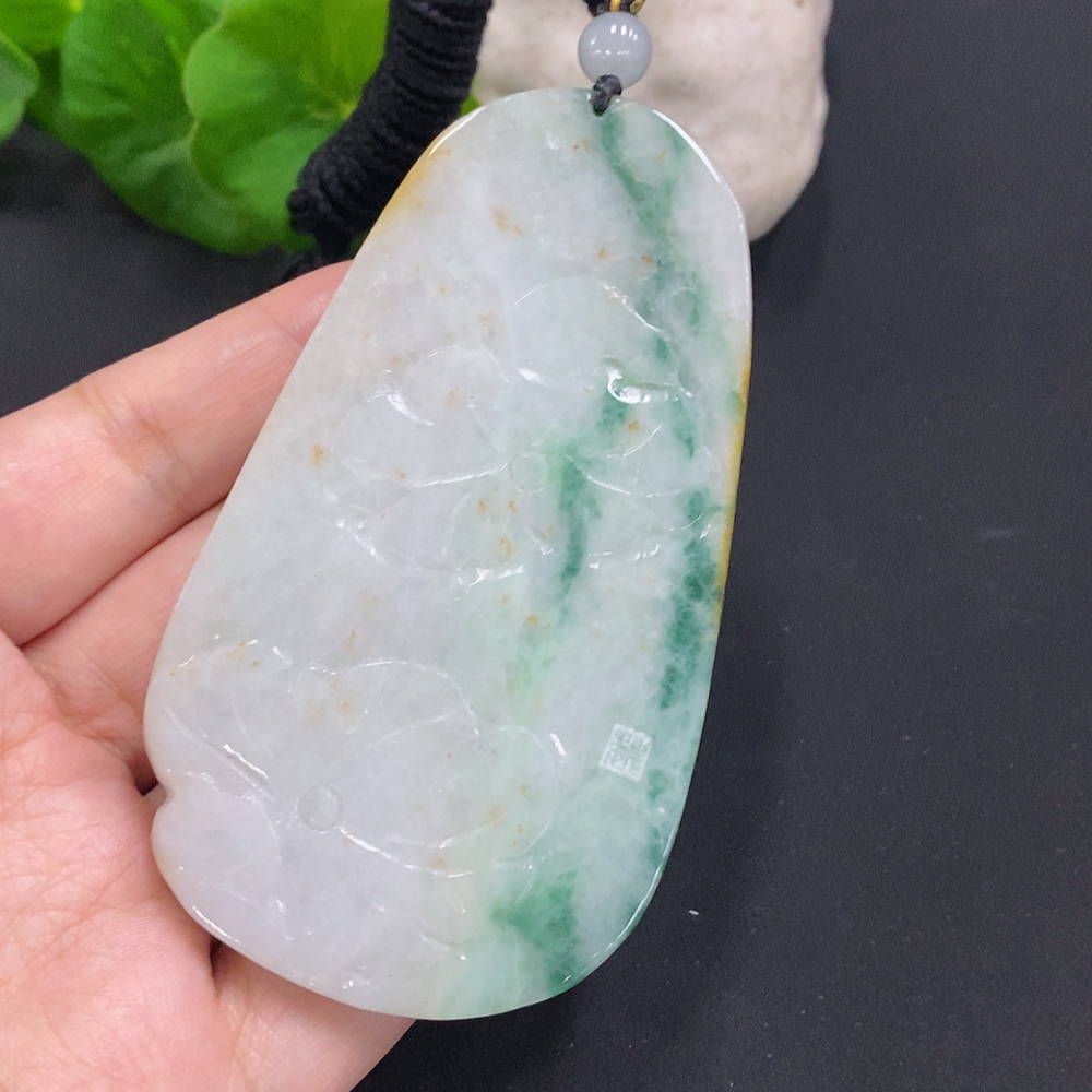 F29410325 JadeiteBlossom Prosperity Pendant