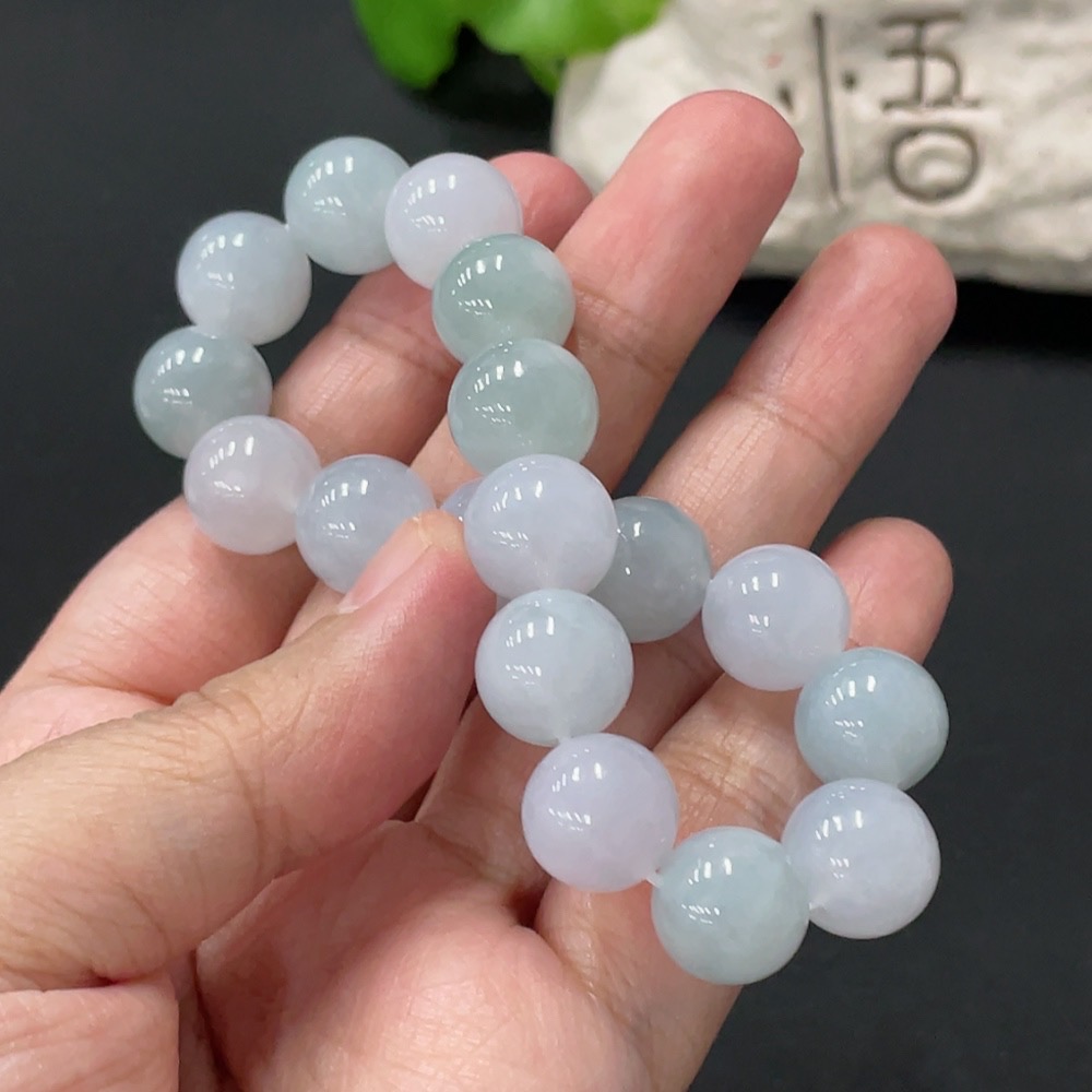 F34018823 Jadeite Bracelet Bead Size Approx. 11.5mm Total Weight Approx. 48.8g
