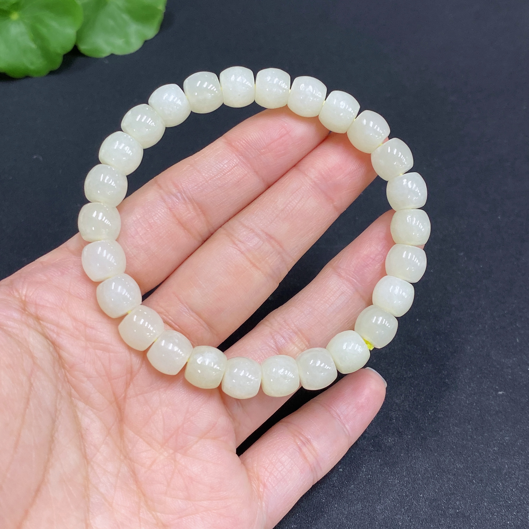 H34014029 Hetian Jade Bracelet Approx. 7.8mm Total Weight About 20.6g