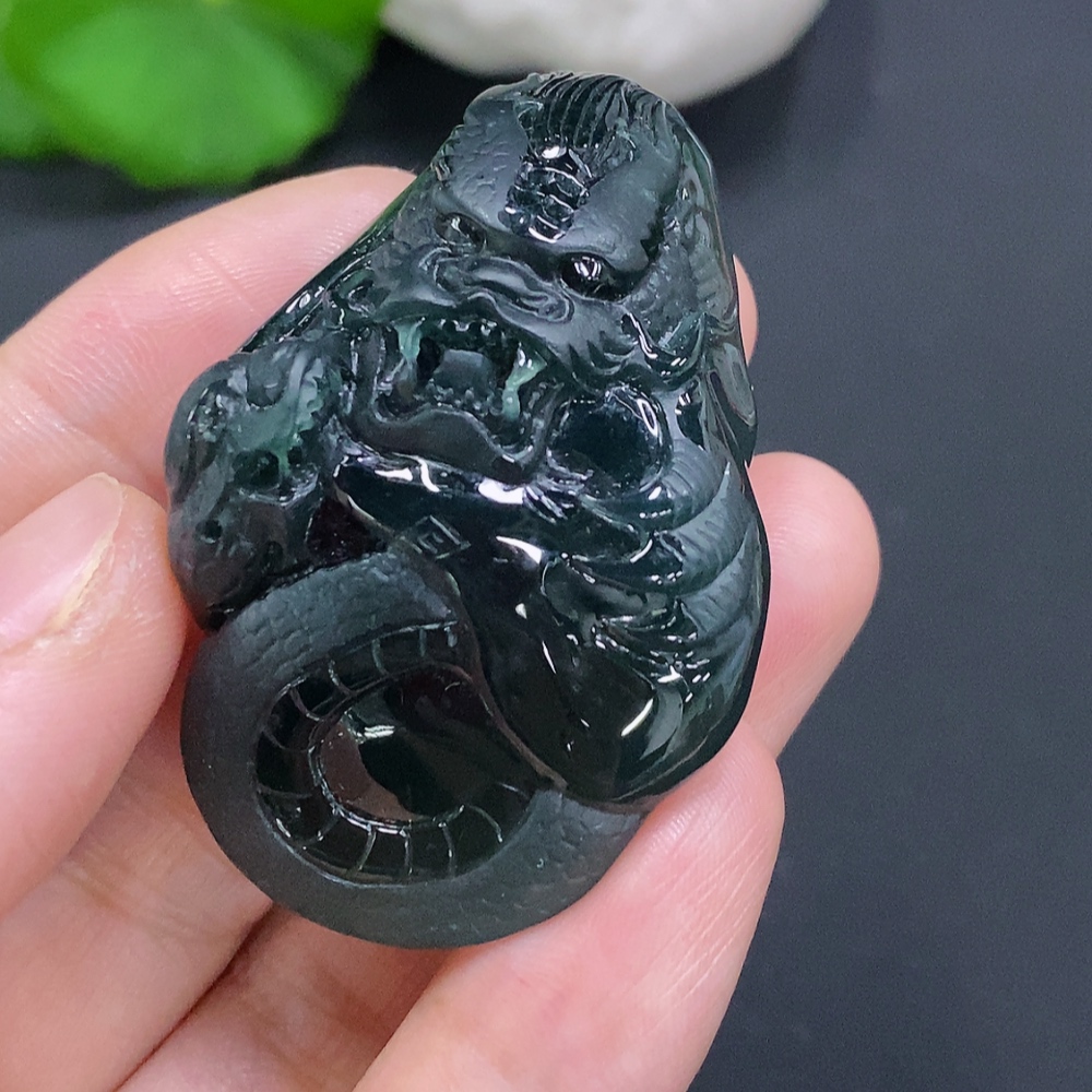 F28192182 JadeiteDragon Pendant Total Weight About 27g