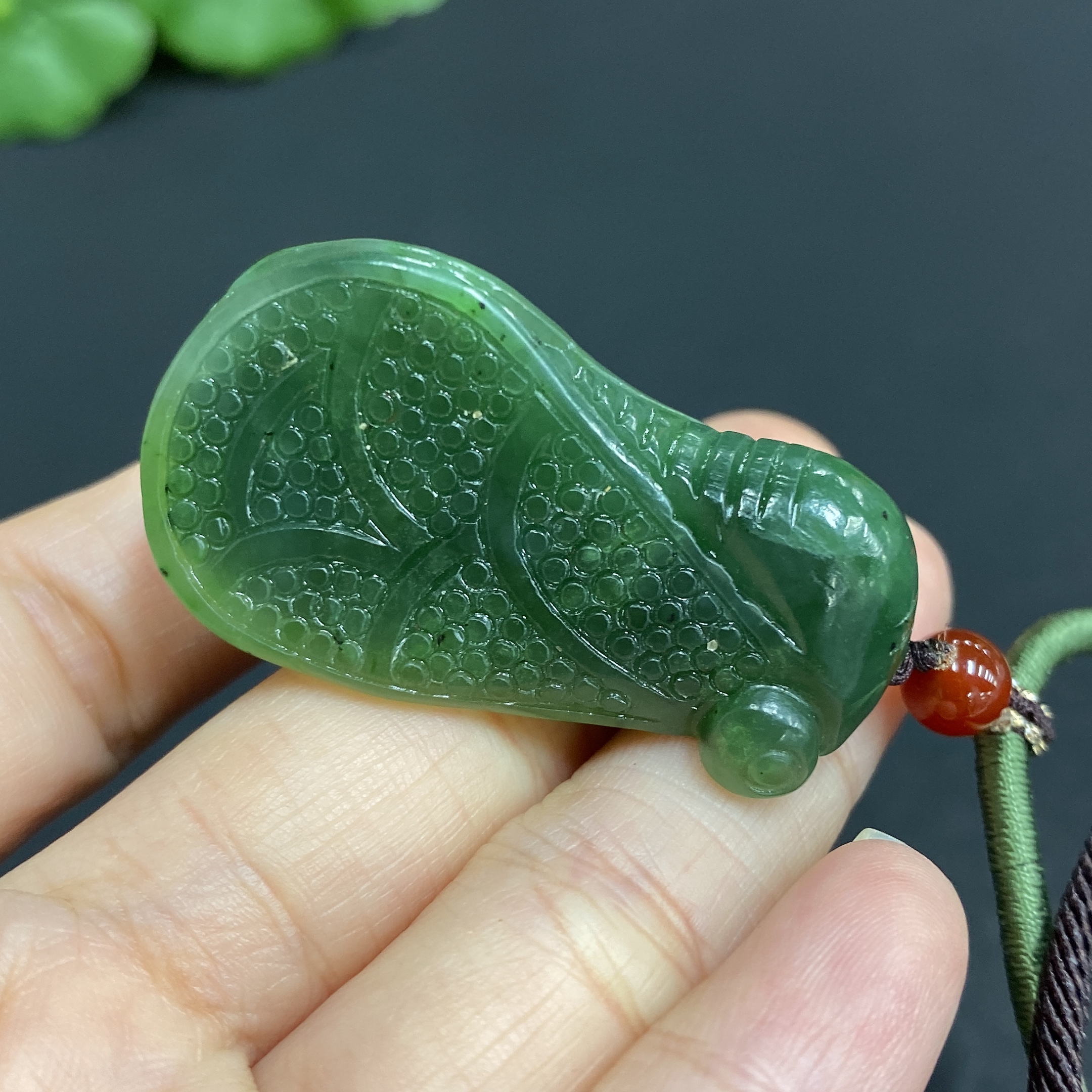 H33859944 Hetian Jade Pendant - Achieving Instant Success - Total Weight (Including Rope): 25.3g