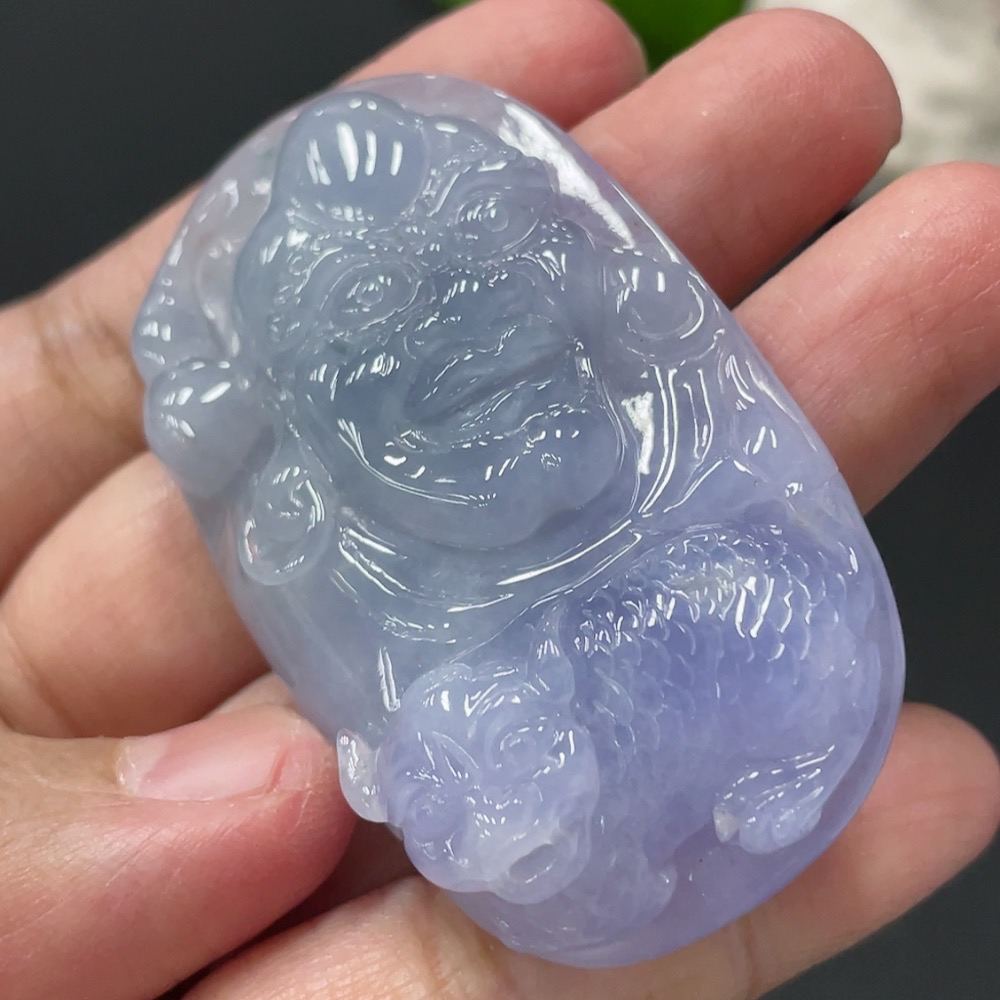 F34979133 Jadeite Pendant Bodhidharma Total Weight Approx. 39.49g