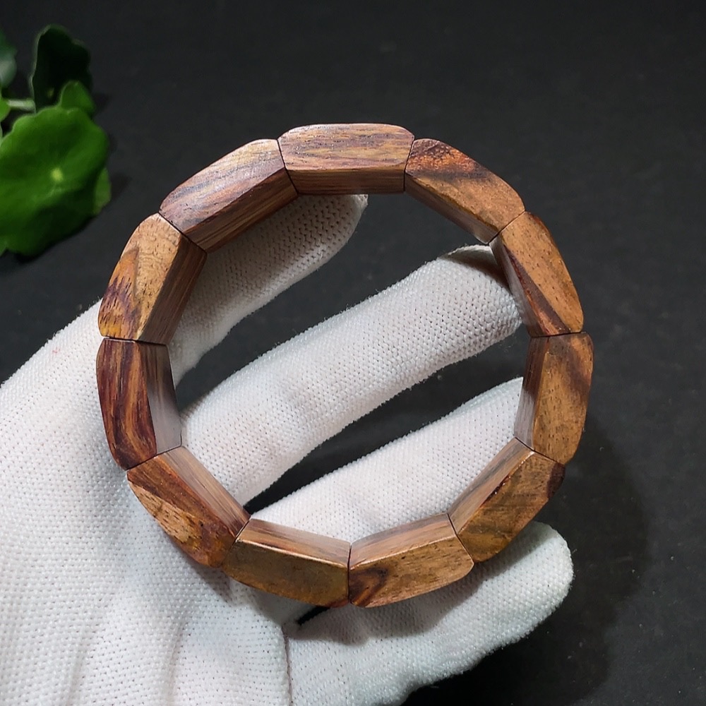 W34987885 Huanghuali Wood Bead Bracelet, Total Weight Approx. 27.1g, Size 20.7mm