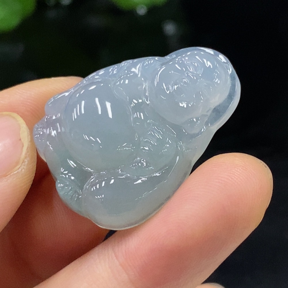 F29380497 Jadeite Buddha Pendant Total Weight Approx. 9.34g