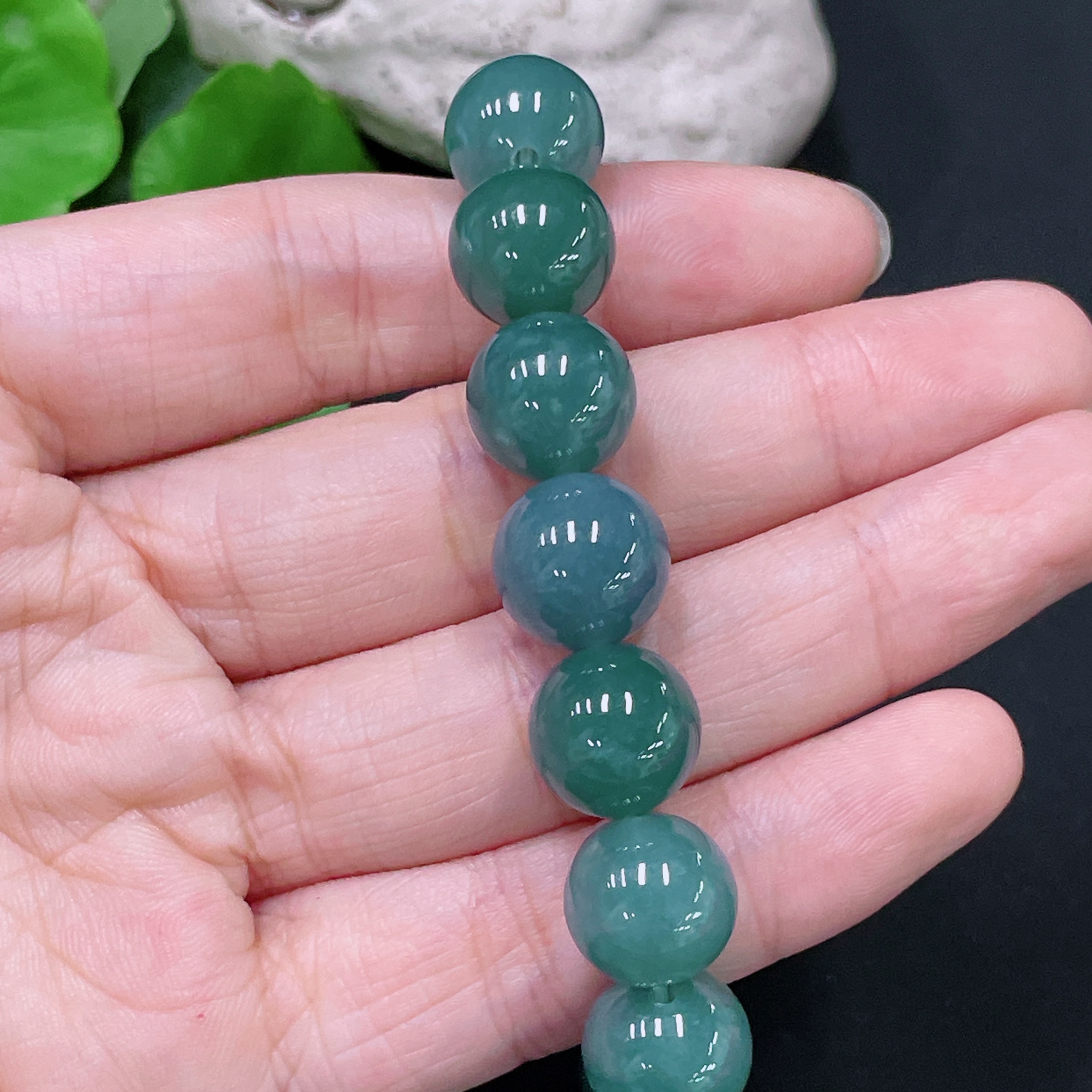 F33866307 Jadeite Bracelet Bead Size Approx. 11.8mm Total Weight Approx. 43.48g