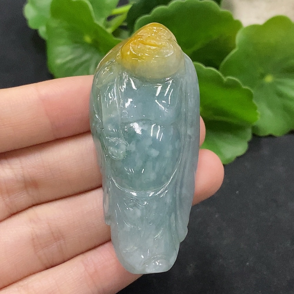 F35090134 Jadeite Buddha Pendant Total Weight Approx. 45g