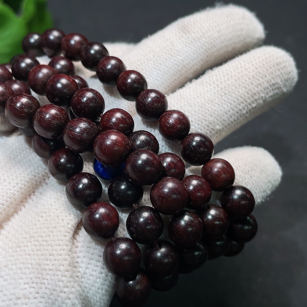 W35098313 Purple Sandalwood Long Strand, Total Weight Approx. 37.64g, Bead Size ~7.9mm