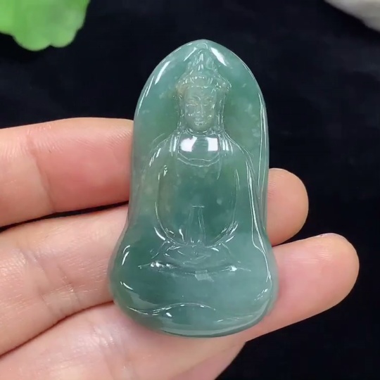 F28235645 Jadeite Guanyin Pendant Total Weight Approx.14.04g