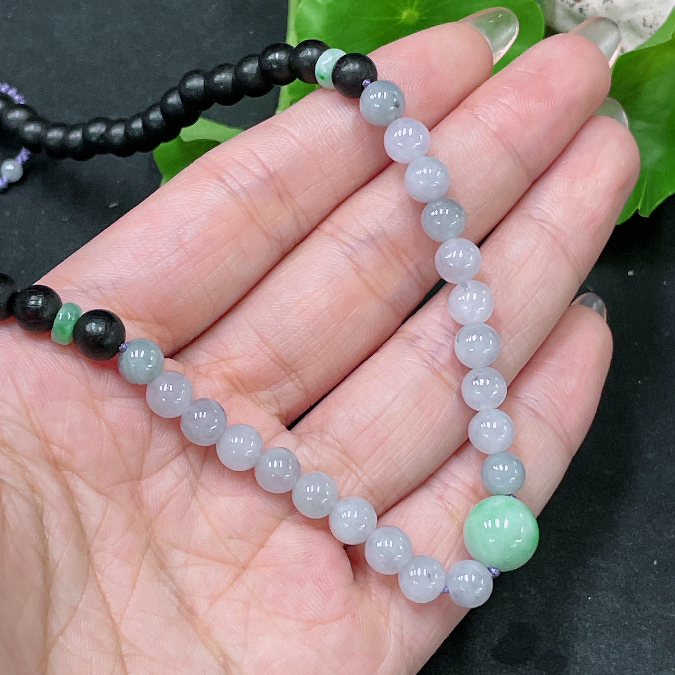 F34985055 Jadeite Beaded Necklace Total Weight Approx. 16.23g Size About 6.2mm