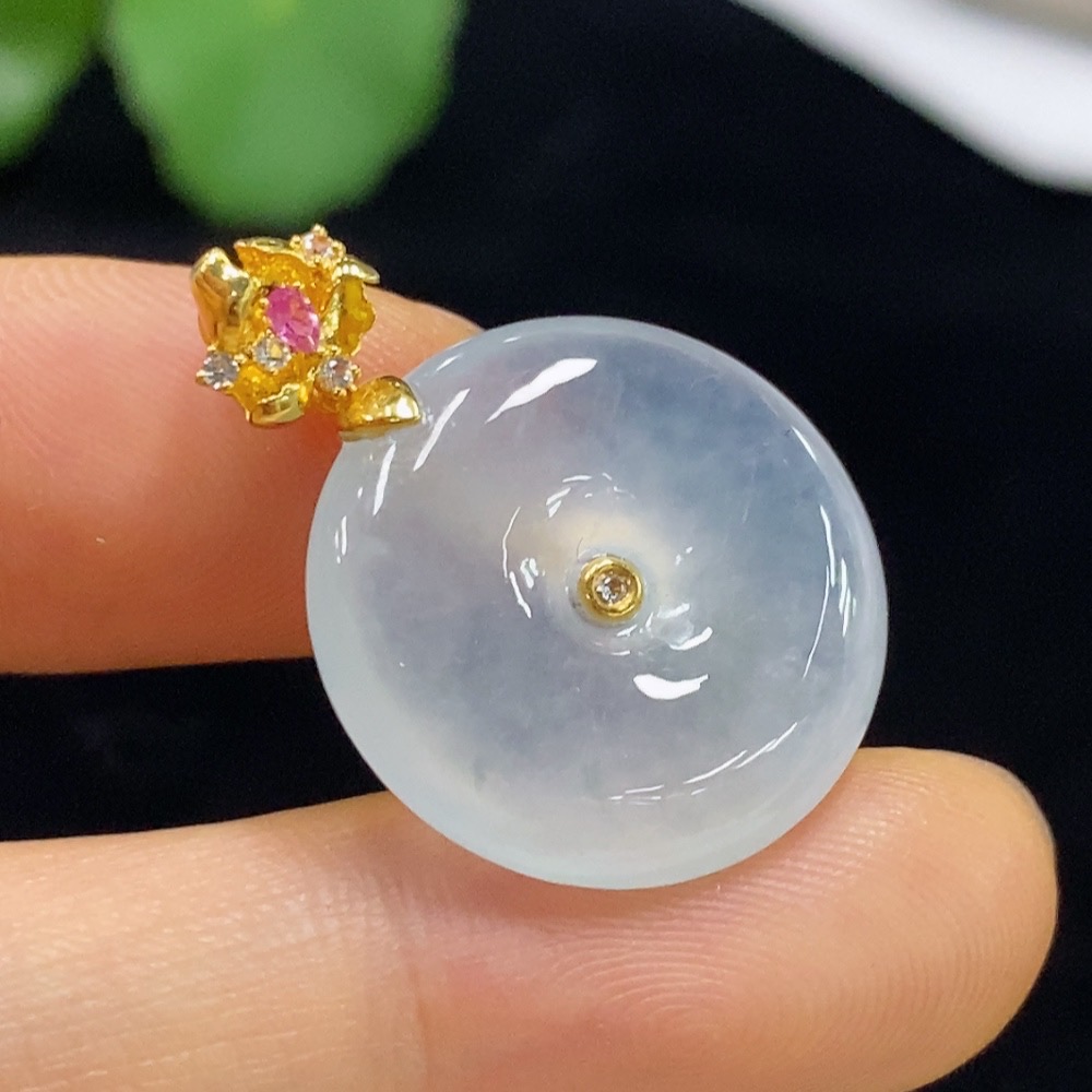 F35095185 Jadeite Peace Knot Pendant 18k Non-Diamond Total Weight Approx.5g