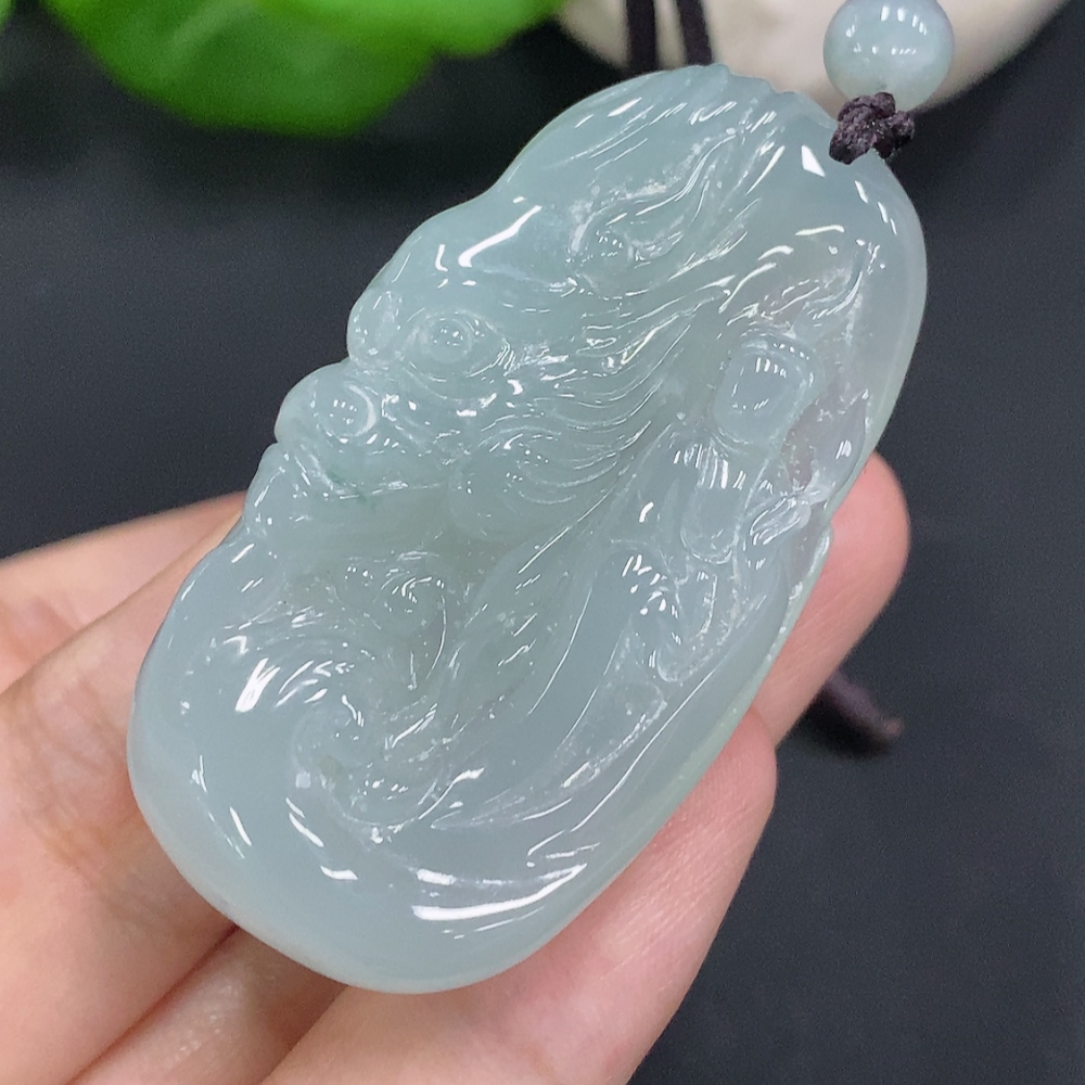 F29434019 Jadeite Pendant Total Weight Including Rope Approximately 27.2g