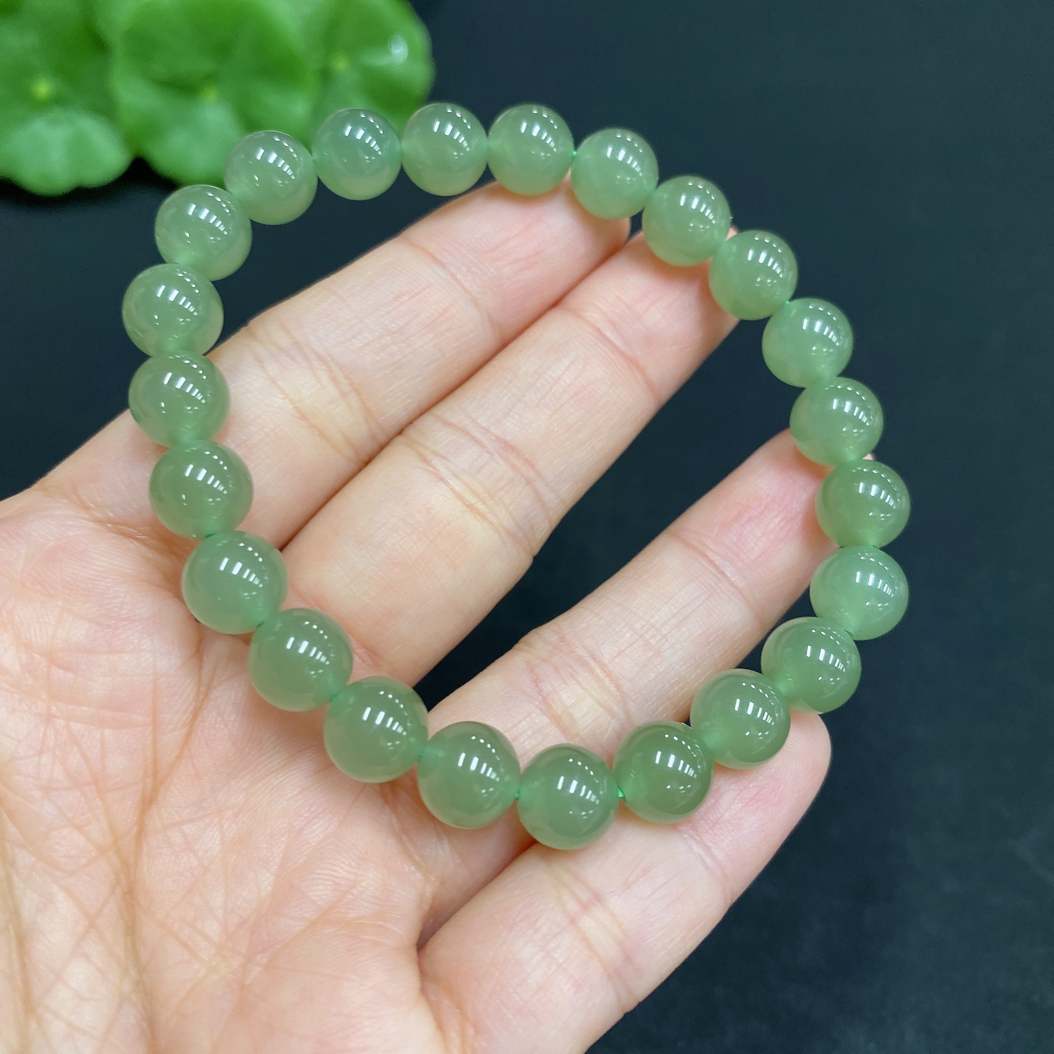 H31693571 Hetian Jade Bracelet, Approx. 7.6mm, Total Weight Approx. 17.6g