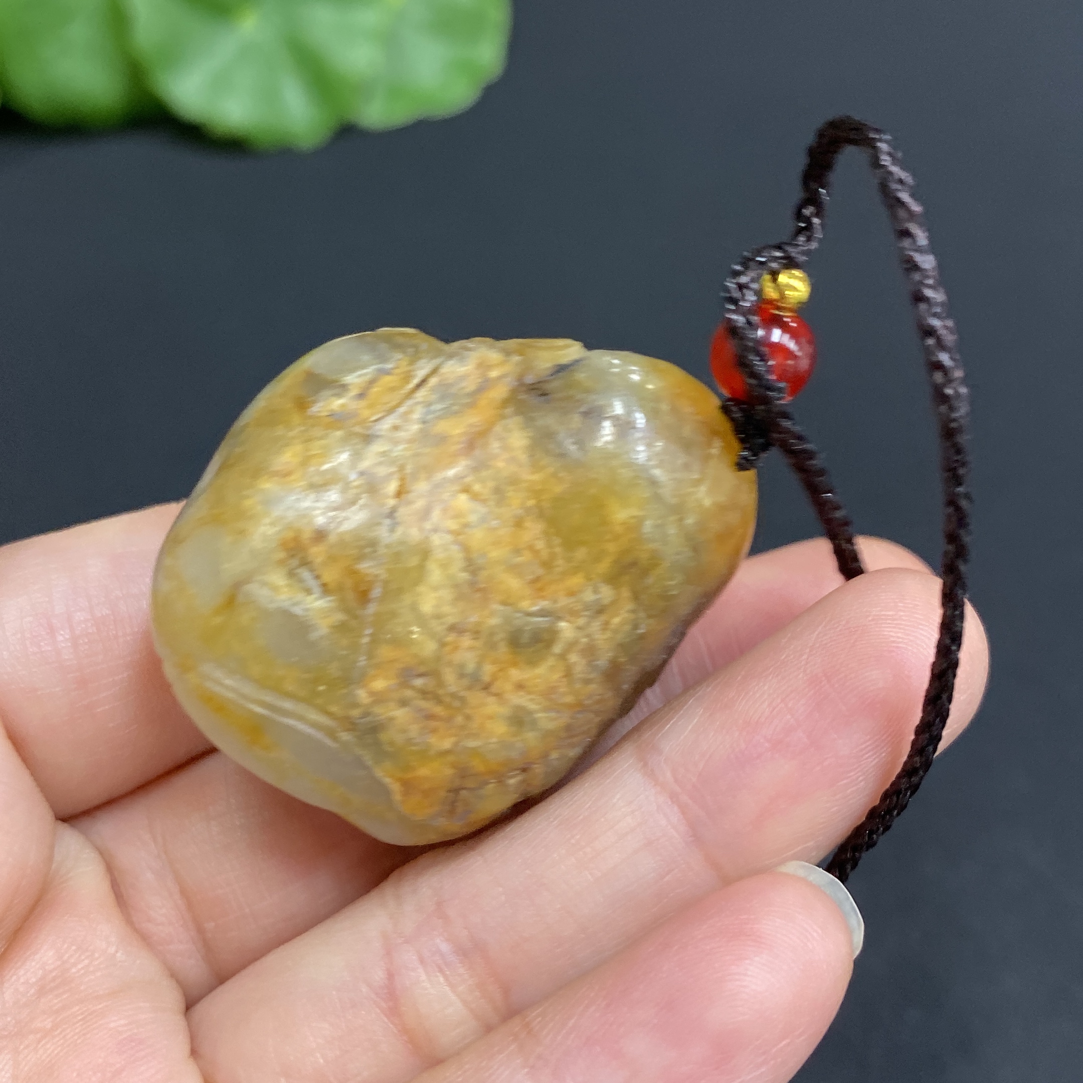 H33845143 Hetian Jade Pendant  Double Blessings Arrive