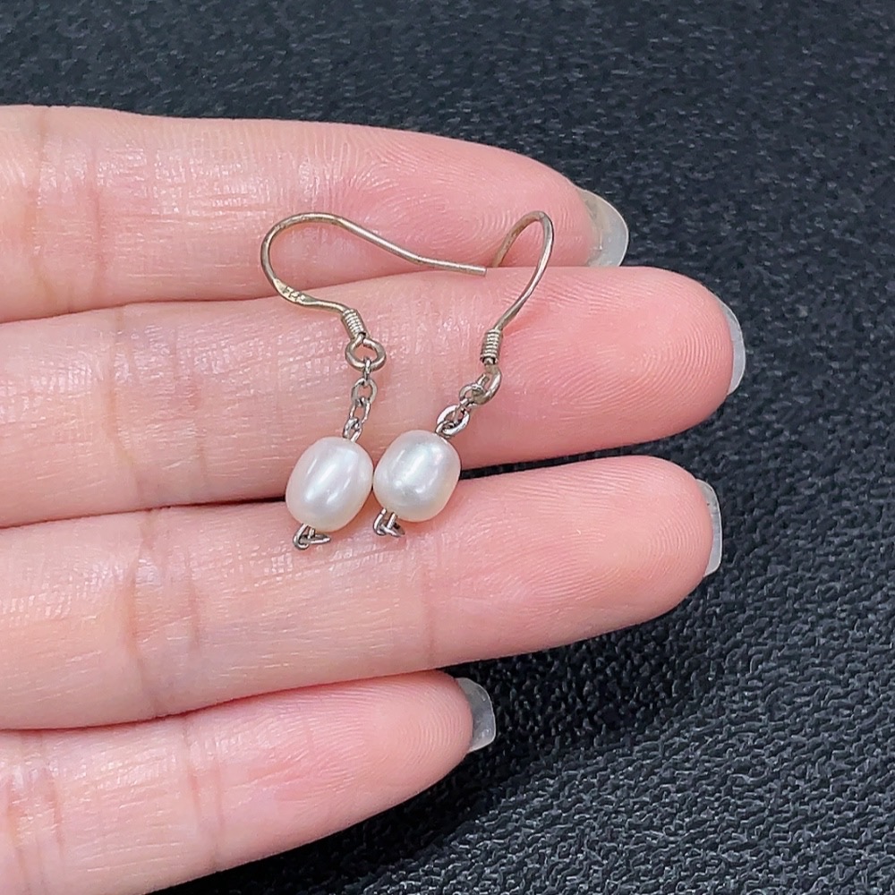 C34006555 Pearl Earrings Non-Gold Total Weight Approx.1.12g Size 5.6mm