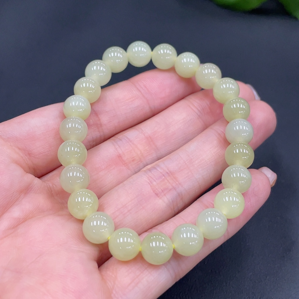H24735590 Hetian Jade Bracelet Approx. 7.8mm Total Weight Approx. 17.8g