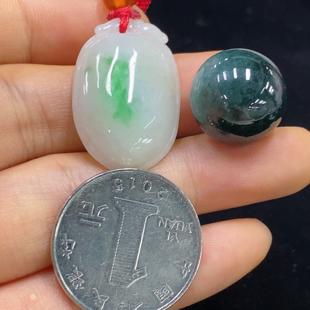 F35134322 Jadeite Blessed Melon/Round Beads Sell as a Lot