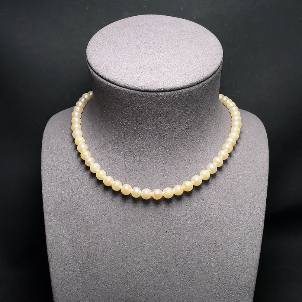 C33937723 Saltwater Pearl Necklace Non-Gold Total Weight Approx. 33.2g Size Approx. 7.3mm