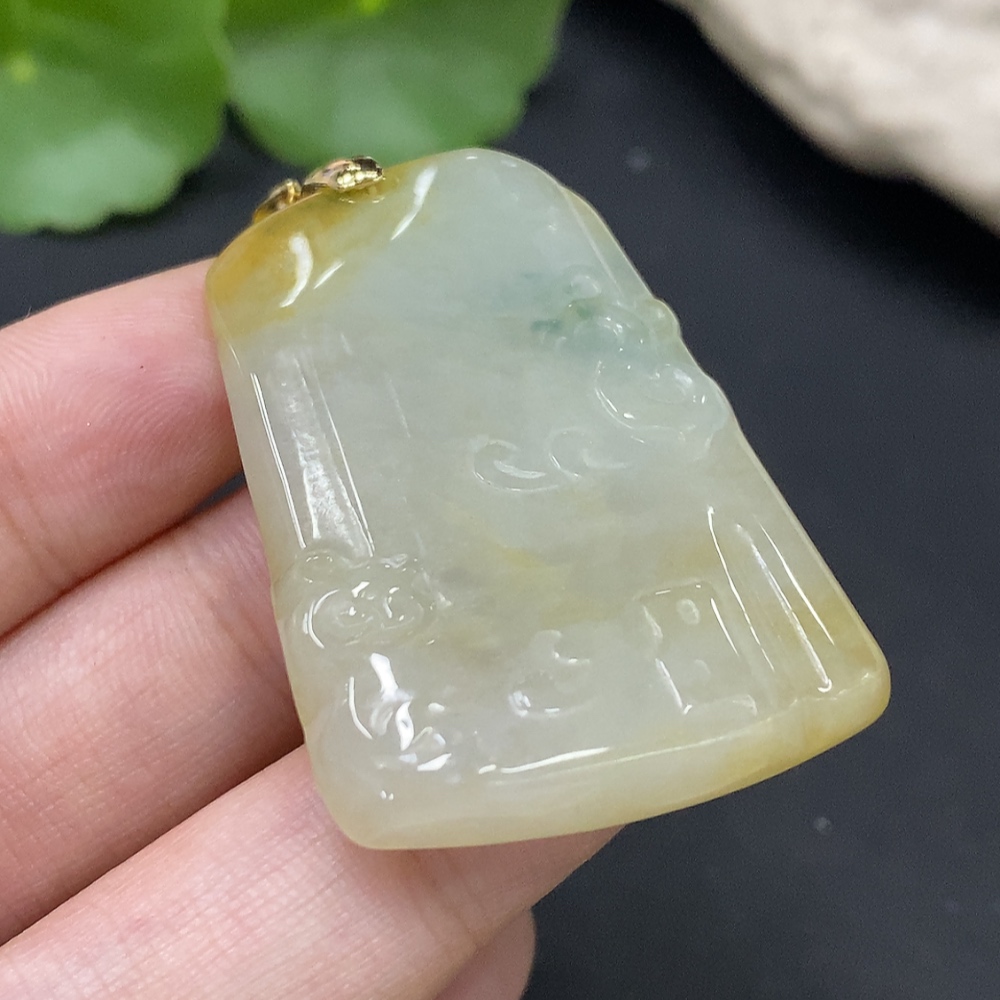 F27151508 Jadeite Pendant Total Weight Approx. 19.68g Color Origin Undetermined Non-Gold