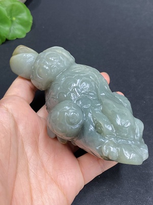 H31584654 Hetian Jade Ornament - Three-Legged Golden Toad, Total Weight: Approx. 296.5g