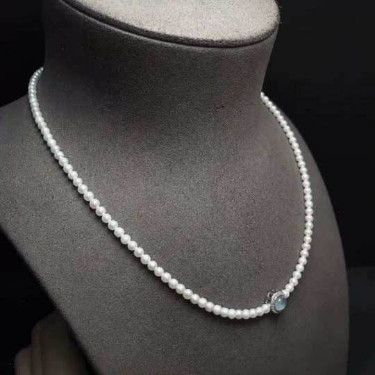 C29370555 Pearl Necklace Non-Gold Total Weight Approx. 9.76g Stone Size 3.6mm Non-Natural Accent Stones Considered