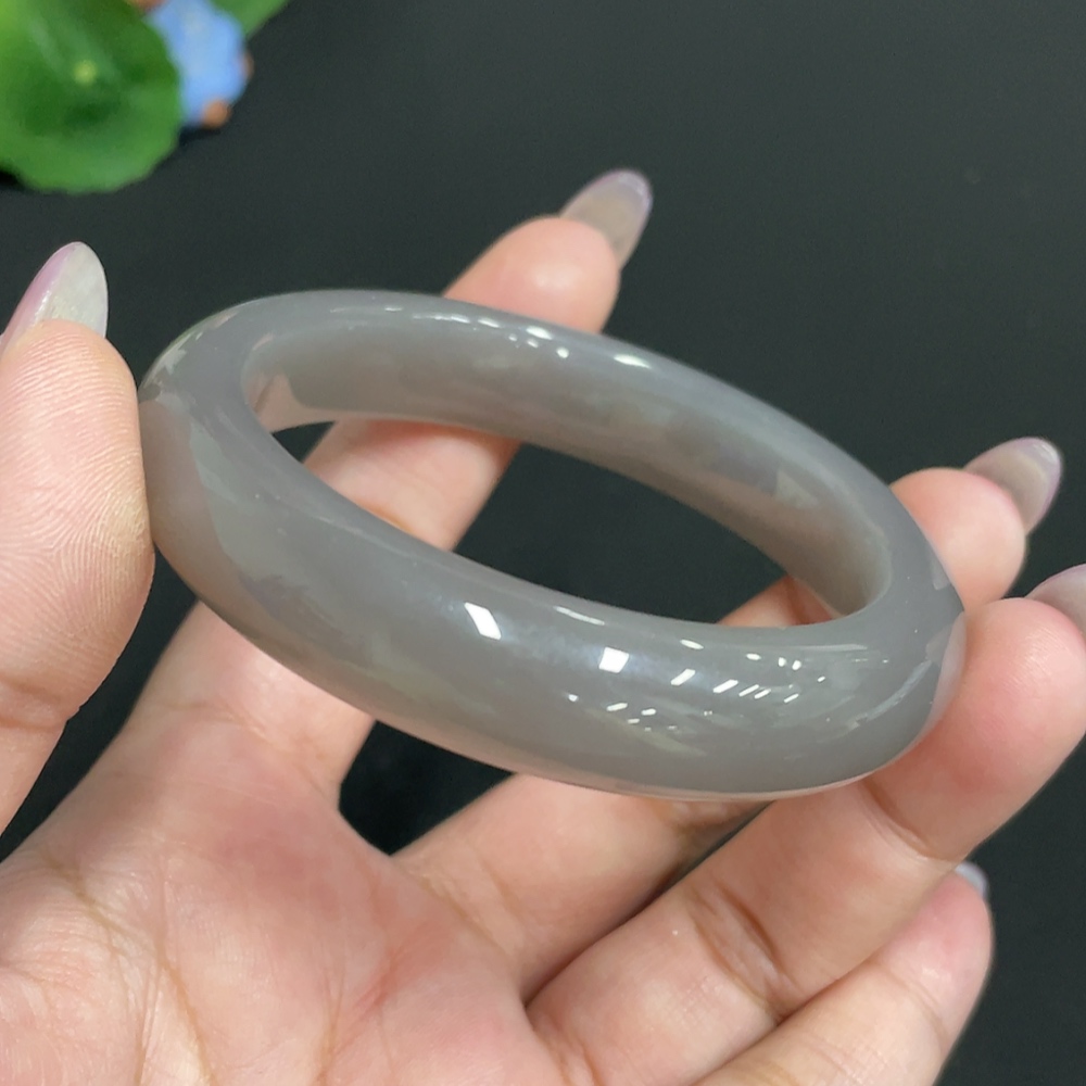 H33900793 Hetian Jade Round Bracelet Size 55 Total Weight Approx. 57.1g