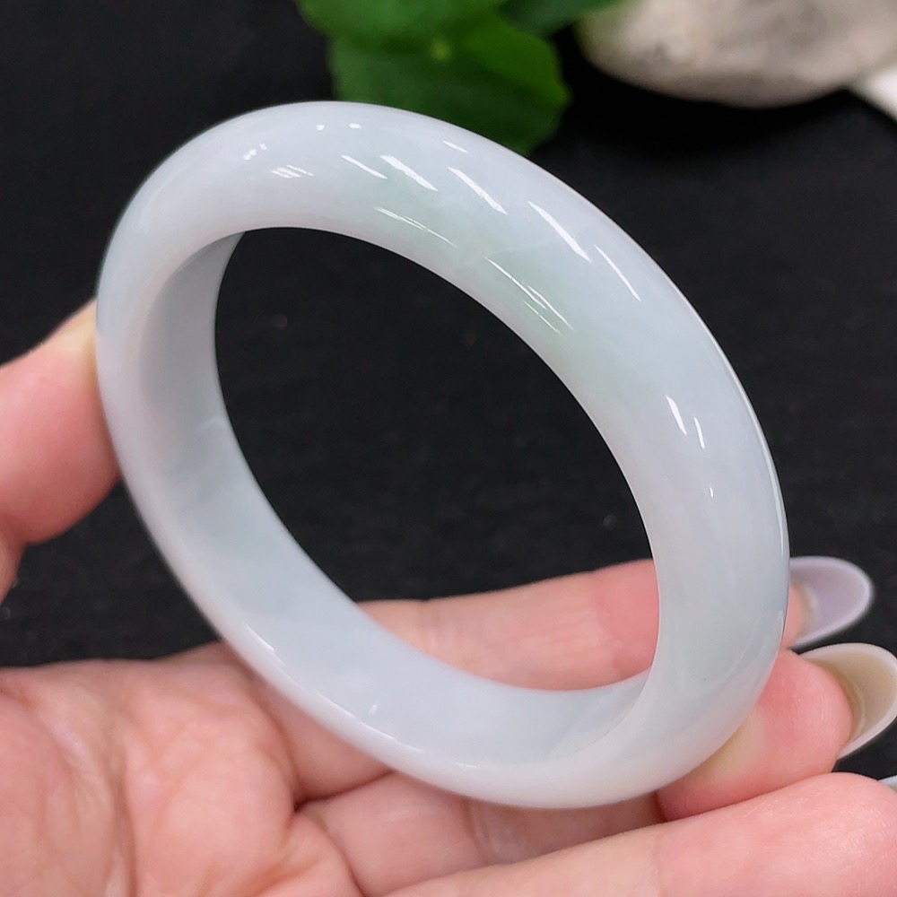 F33898562 Jadeite Round Bangle Size 56.2 Total Weight Approx.57.11g
