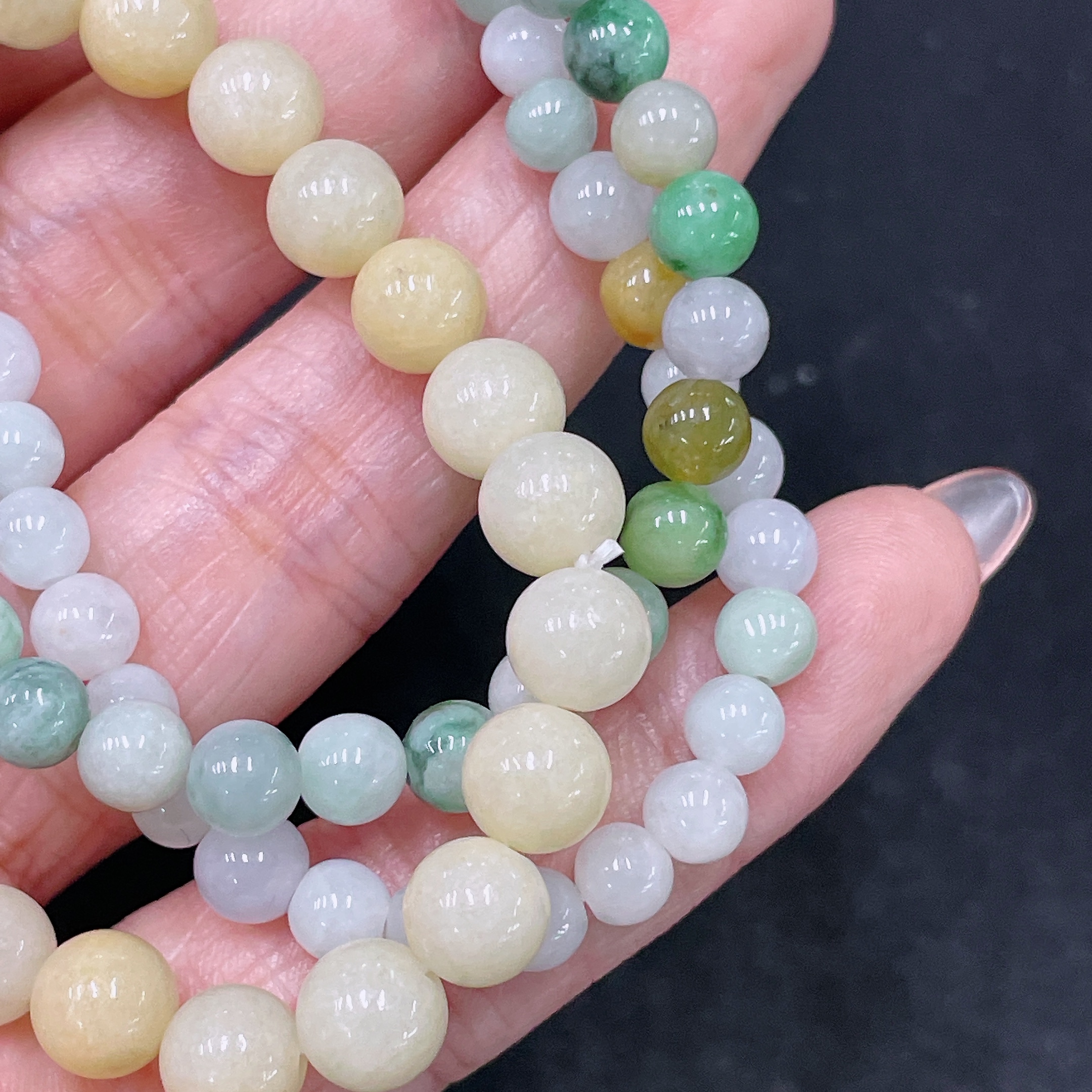 F34020716 Jadeite Bracelet Sell as a Lot Yellow Color Origin Undetermined