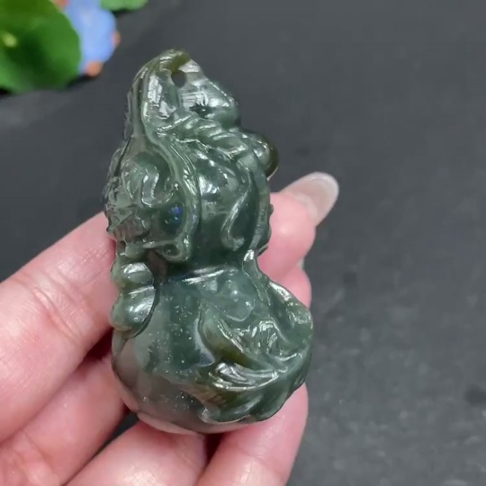 H30503143 Hetian Jade Pendant Gourd Total Weight About 84g