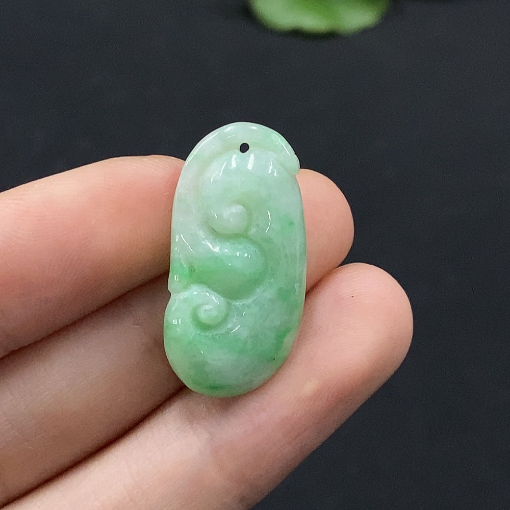 F35132456 Jadeite Ruyi Pendant Total Weight Approx. 3.27g