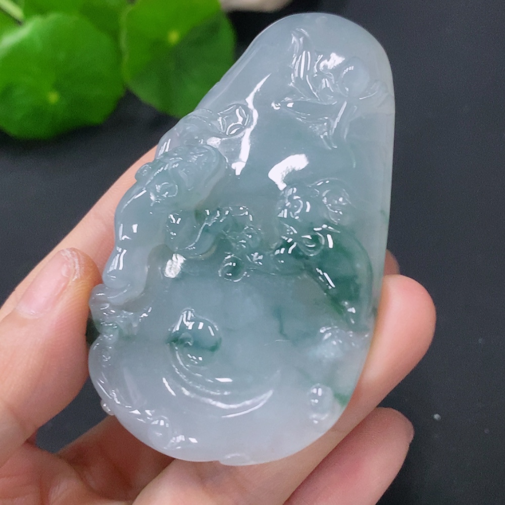 F30462432 JadeitePendant Golden Toad Total Weight Approx. 50.36g