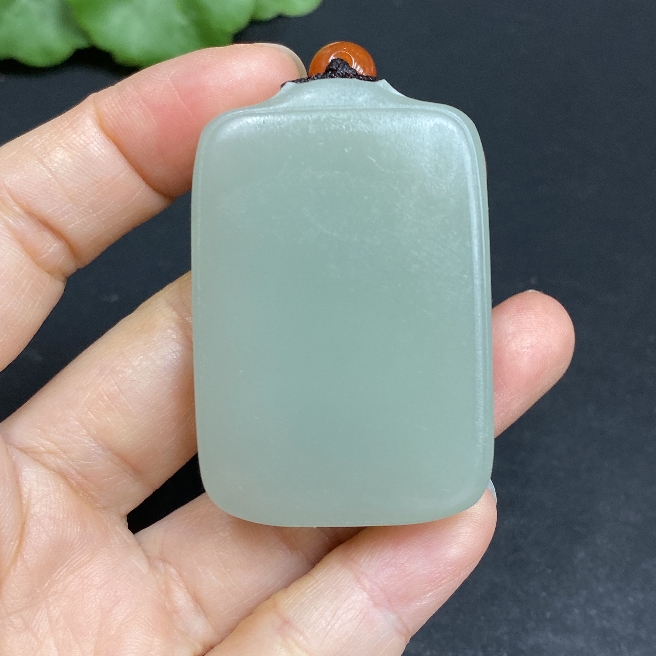 H31667936 Hetian Jade Pendant, Plain Pendant, Total Weight (including rope): 50.8g