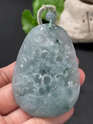 F34018310 Jadeite Landscape Pendant, Total Weight Approx. 64g