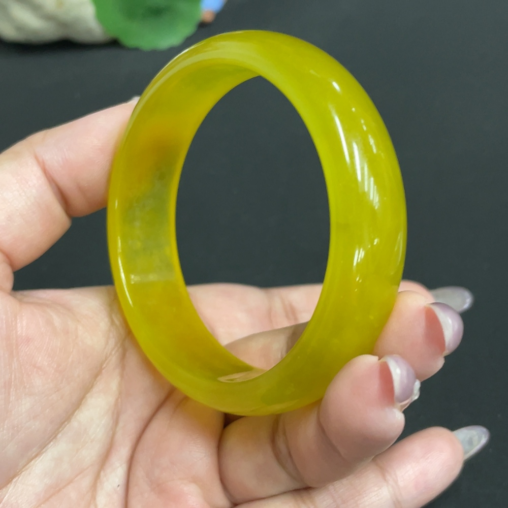 H34972625 Xiuyu (Serpentine Jade) Round Bracelet Size 58 Total Weight Approx. 49.5g