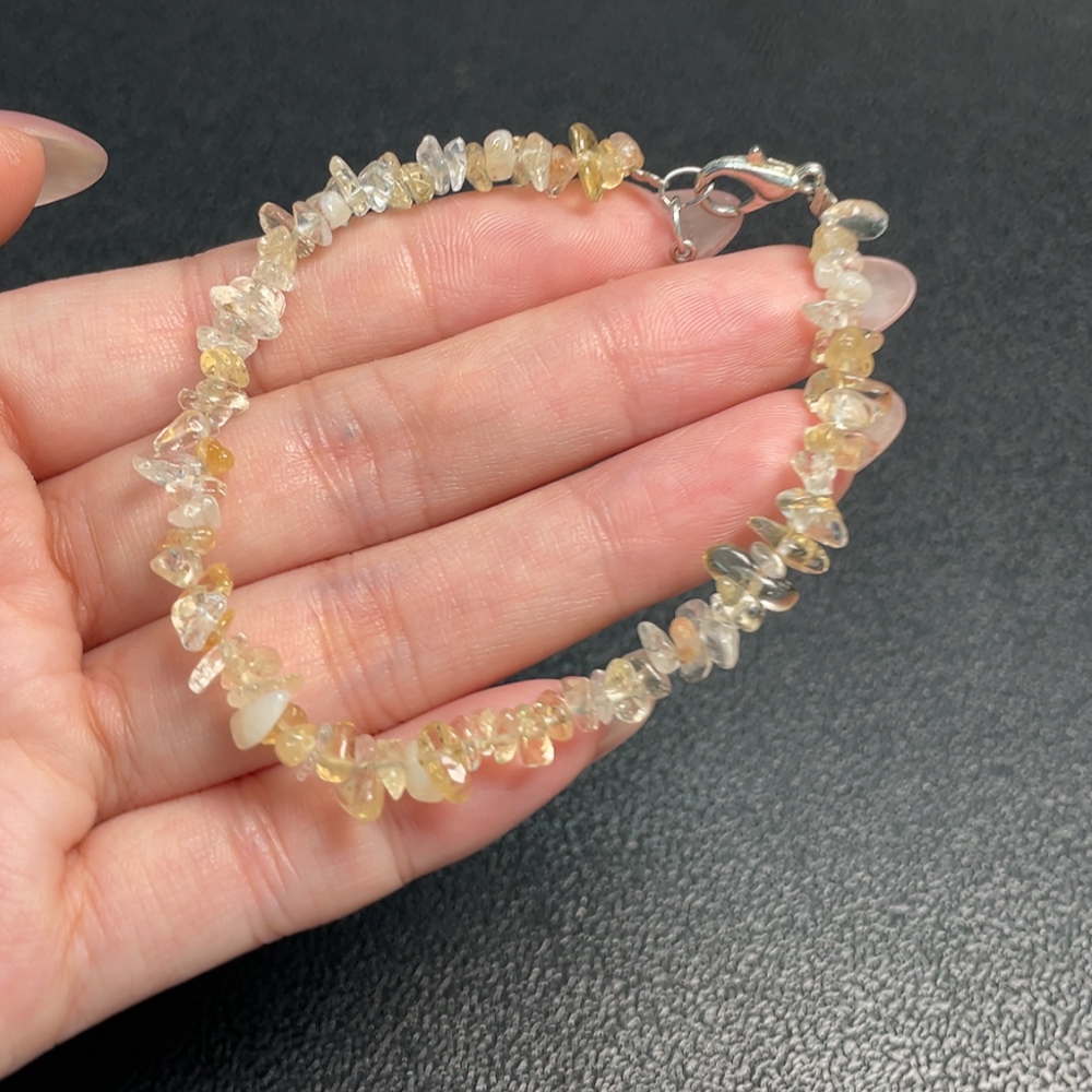 C34008584 Crystal Bracelet Non-Gold Total Weight Approx.6g Size About4.5mm