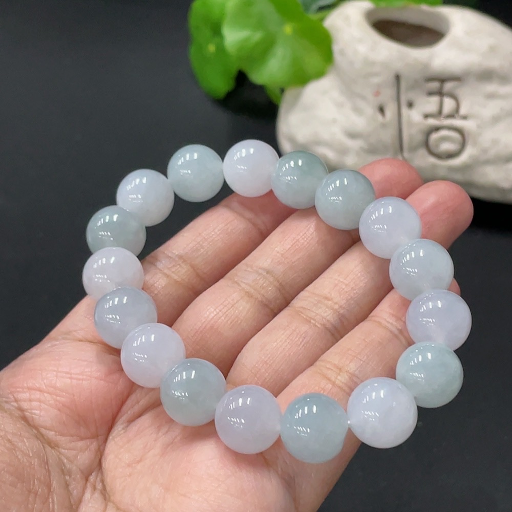 F34018823 Jadeite Bracelet Bead Size Approx. 11.5mm Total Weight Approx. 48.8g