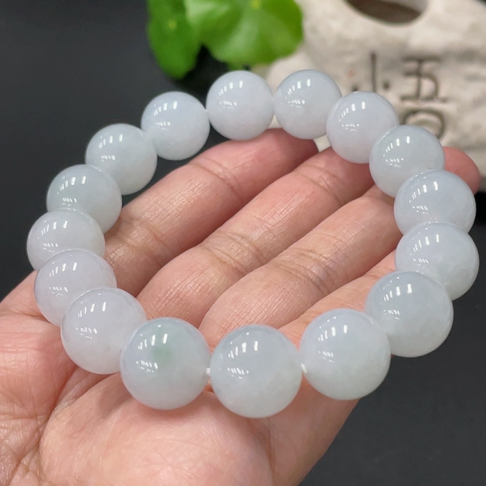 F34018869 Jadeite Bracelet Card 12.7mm Approx. Total Weight About 57.7g