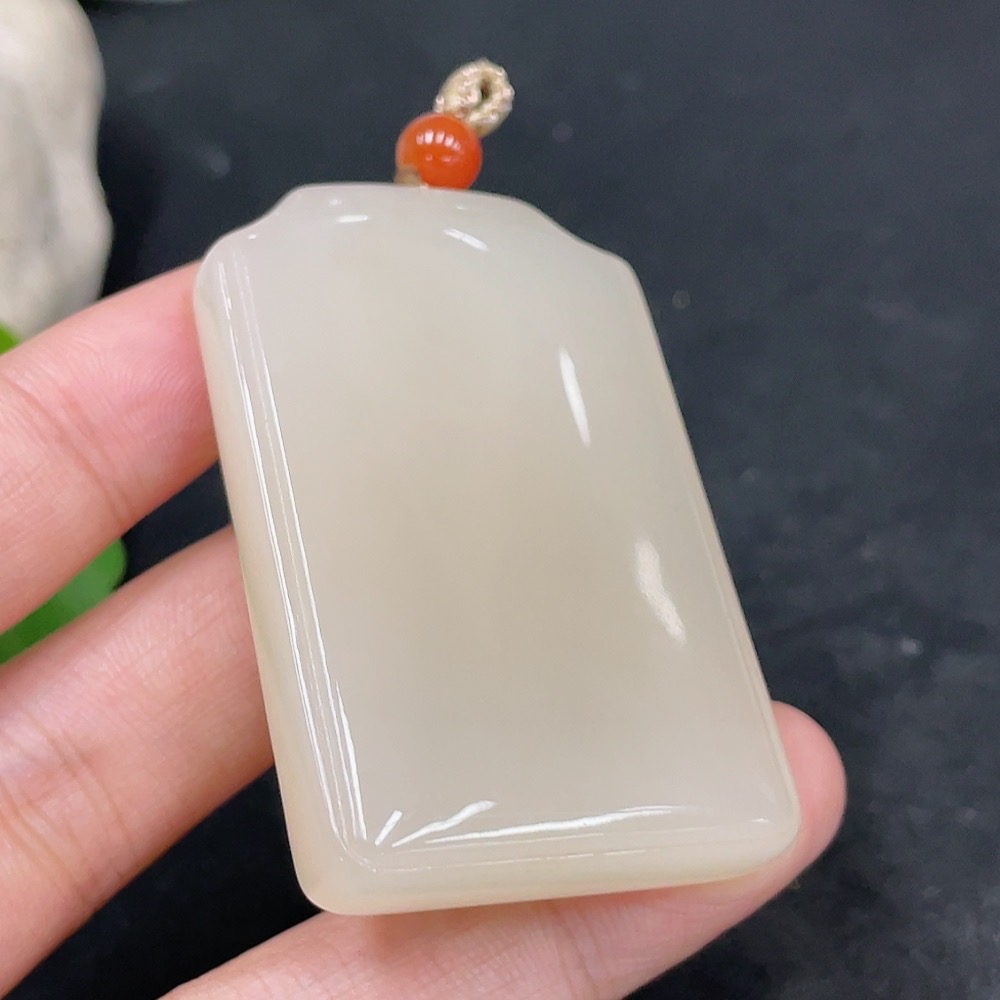 H30561575 Hetian Jade Pendant Plain Pendant