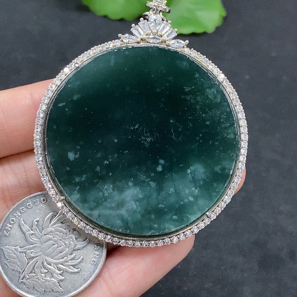 F32753470 Jadeite Plain Pendant Inlaid Pendant Non-Gold Inlaid Total Weight About 33.75g