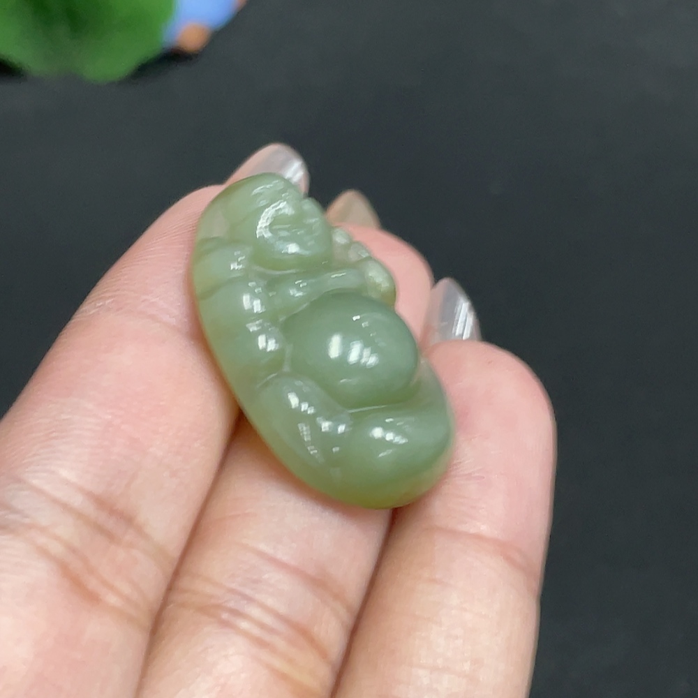 H32699776 Hetian Jade Pendant - Buddha, Total Weight Approx. 6.8g