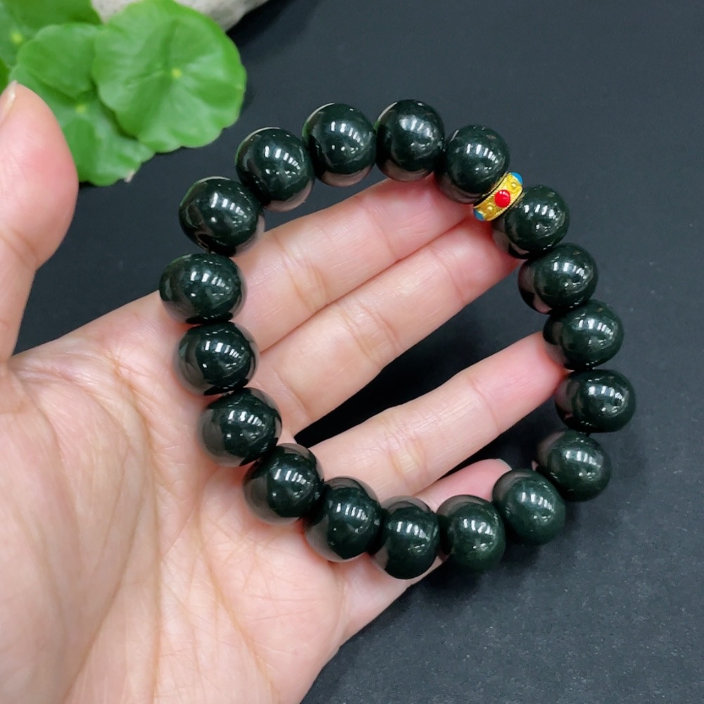 H35102388 Hetian Jade Bracelet, approx. 13.8 mm, total weight approx. 69.6g, non-gold