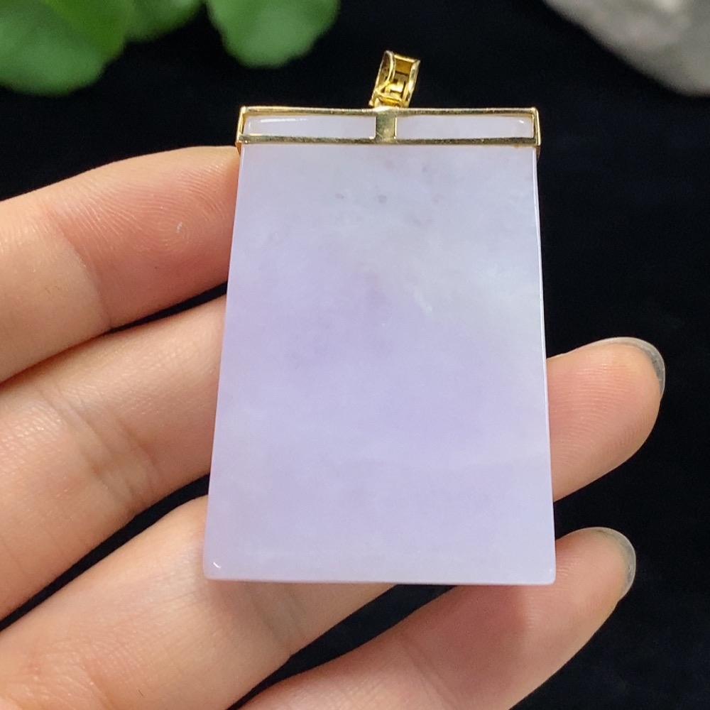 F30500653 Jadeite Plain Pendant Mounting Pendant 18k Total Weight Approx. 22.07g