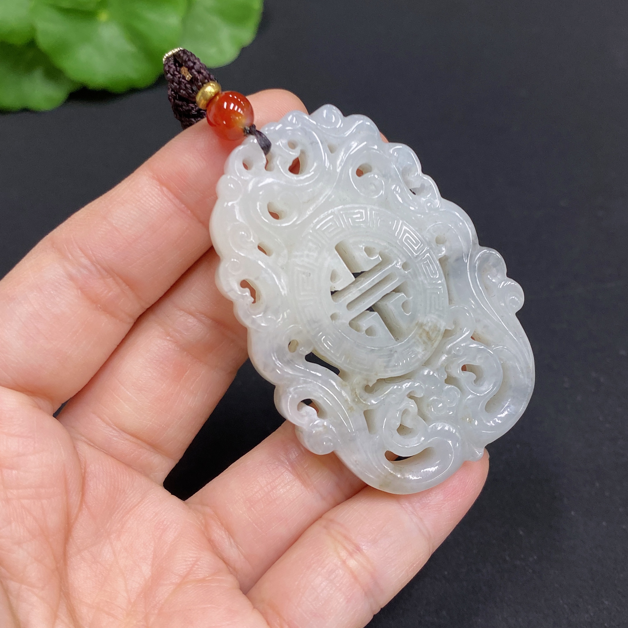 H34985297 Hetian Jade Pendant Antique Plaque Total Weight (incl. string) 32.8g