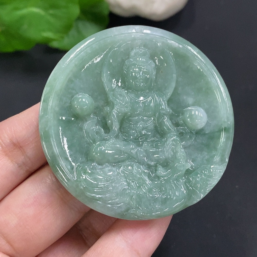 F35157466 Jadeite Guanyin Pendant Total Weight Approx. 42g