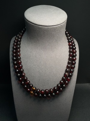 C30511183 Amber Beeswax Bead Strand, approx. 9.7mm, total weight approx. 58.37g