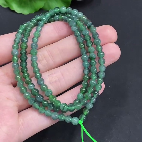 F37403226 Jadeite Bead Necklace Total Weight Approx. 20g Size About 4.3mm