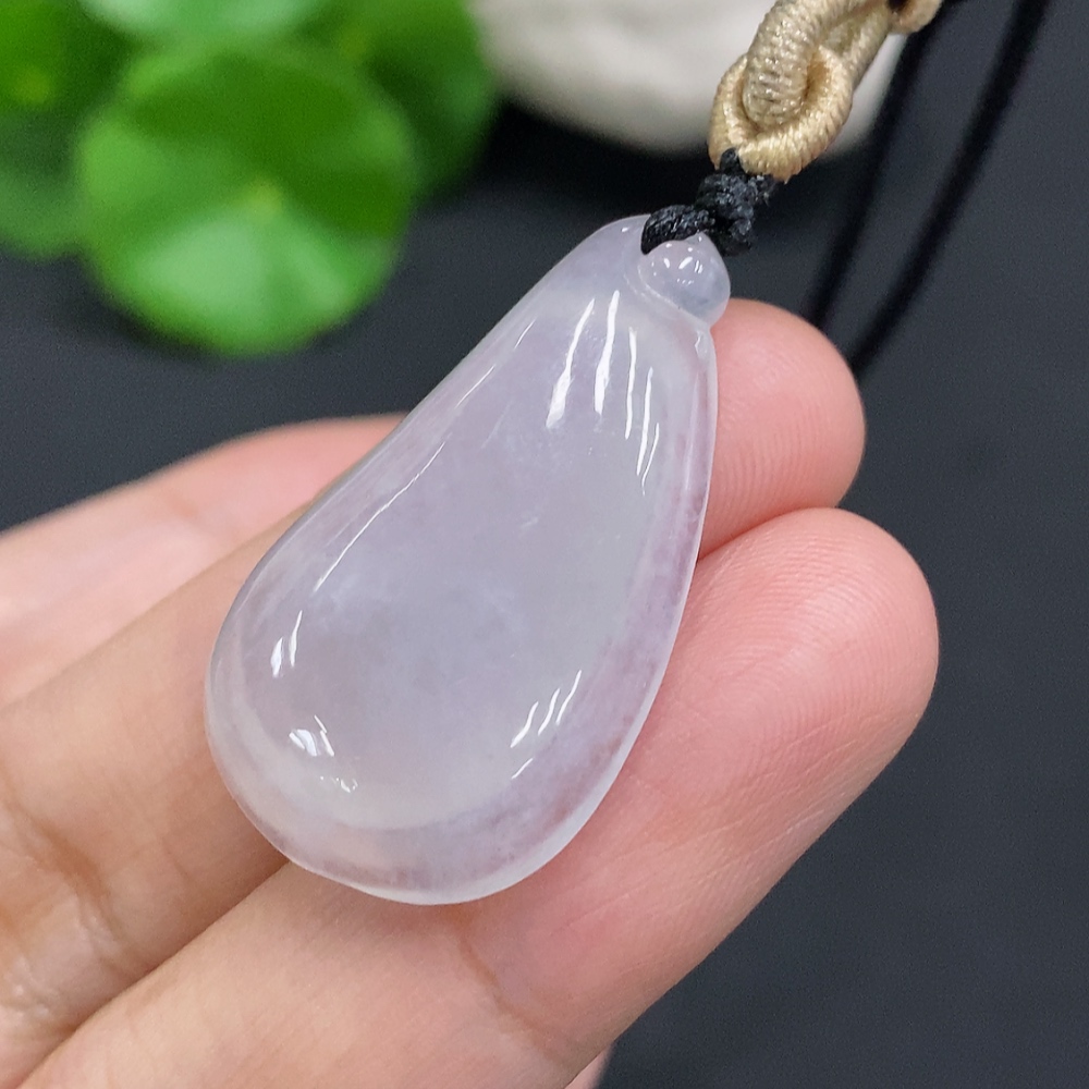 F26036390 Jadeite Auspicious Melody Pendant, total weight including rope approximately 8.3g