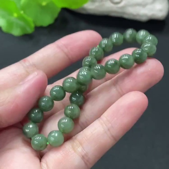 F34058176 Jadeite Beads Bracelet Approx. 7.2mm Total Weight Approx. 15.46g