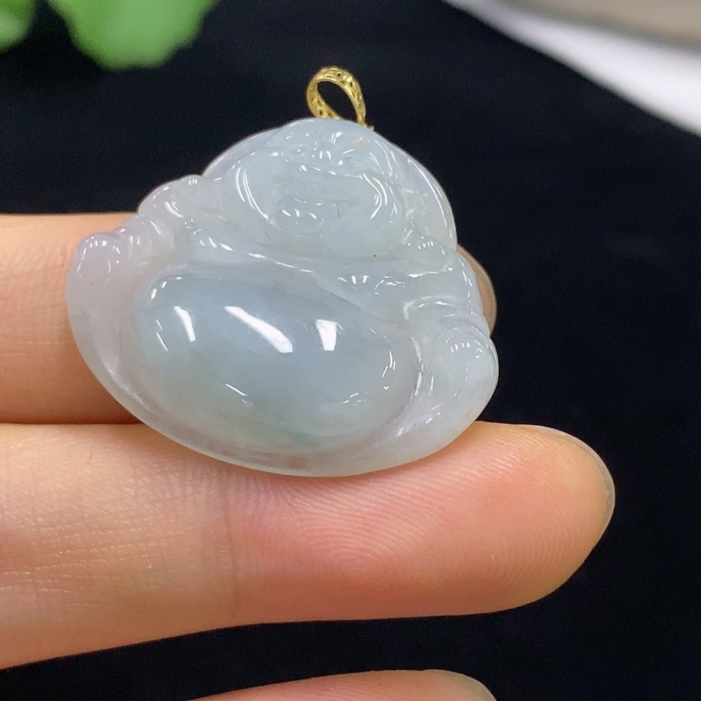 F31600222 JadeiteBuddha Pendant 18k Total Weight Approx.6.69g